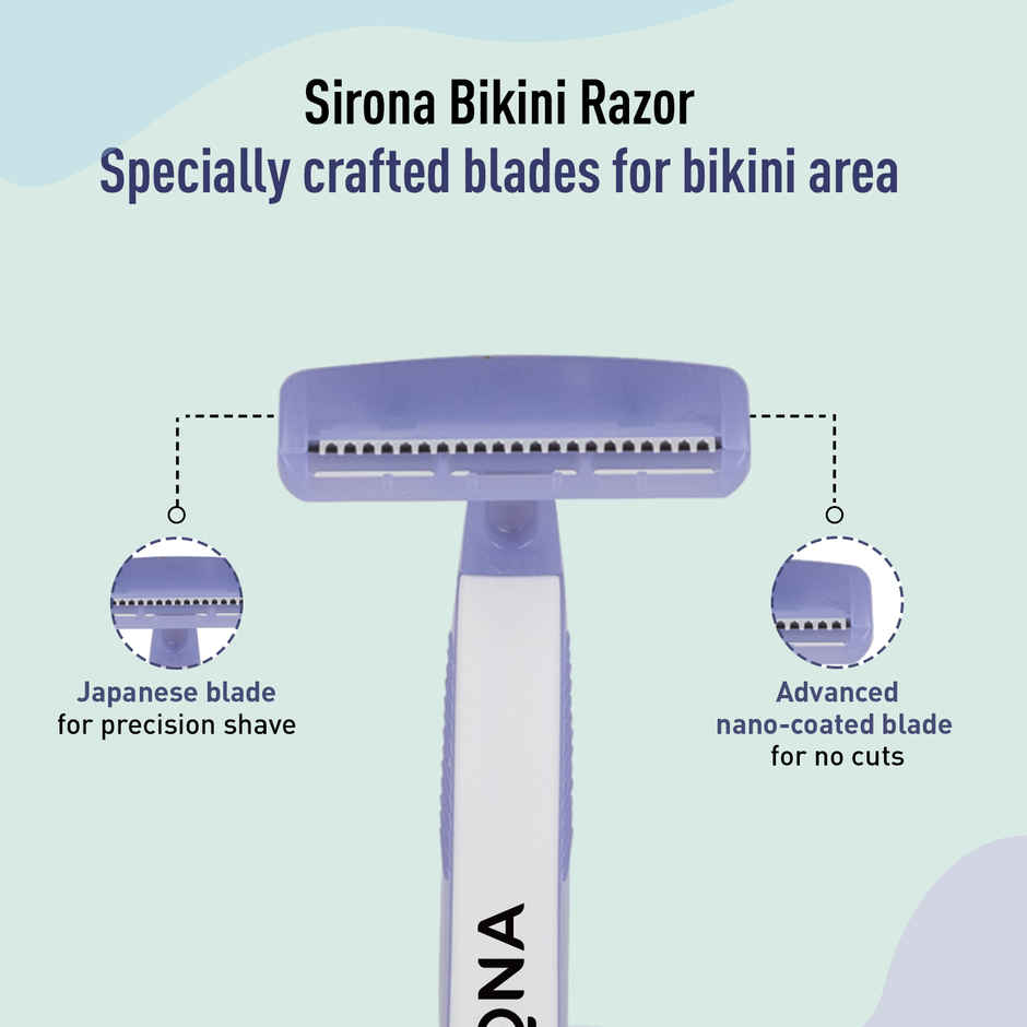 Sirona Reusable Bikini Razor for Sensitive Area | Safe, Clean and Irritation-Free Shave